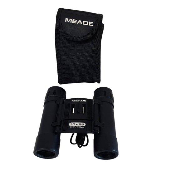 Meade Binoculars Compact Black 10 x 25 303ft/1000yds Collectible - Picture 7 of 9